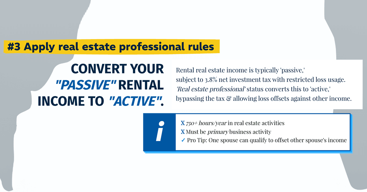 Costa Rican Tax Tip #3: Convert your "Passive" Rental Income to "Active" with the Real Estate Professional Rules.