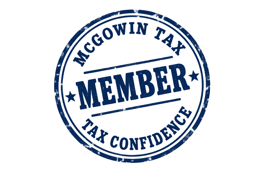 A McGowin Tax member stamp